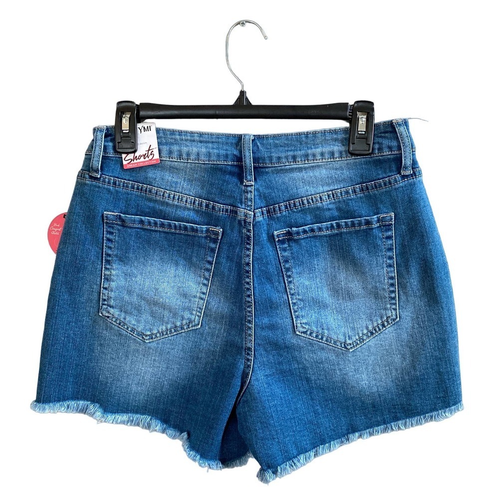 NWT YMI JEANS Women's Hybrid Dream Shorts With Frayed Hem, size 11/30 - Picture 3 of 9